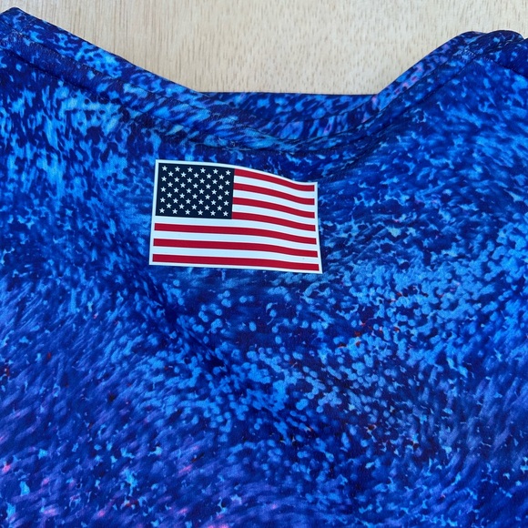 Nike Red and Blue Track & Field Tee woman's medium - Picture 5 of 5